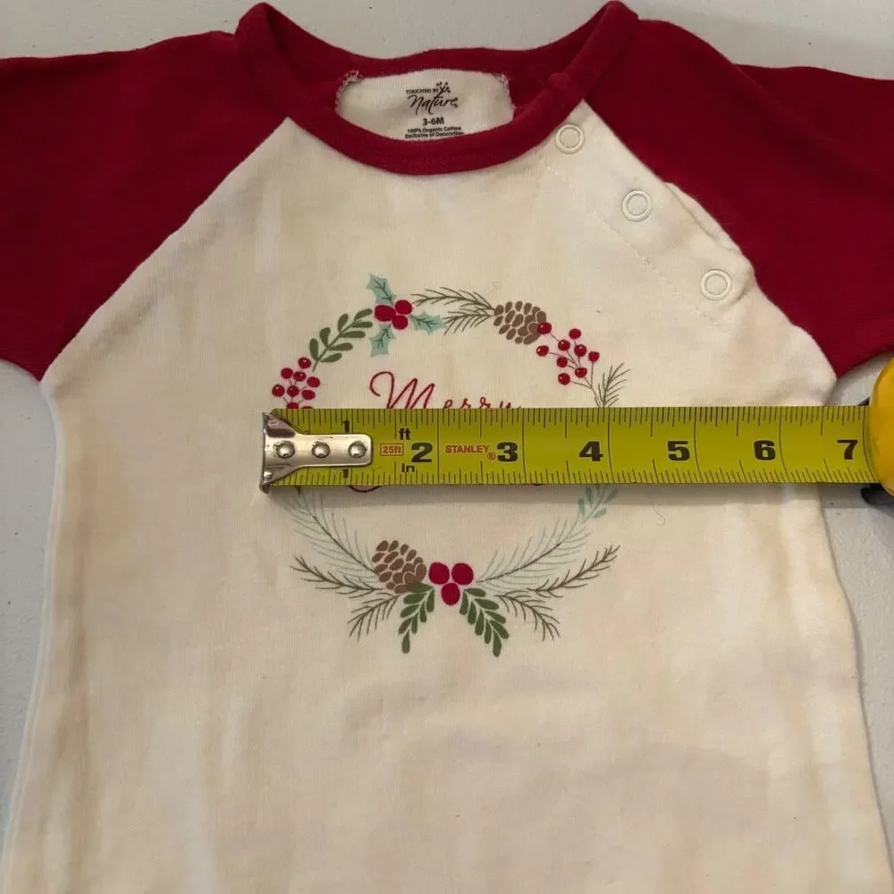 touched by nature 3/6 months Merry Christmas 100 percent cotton